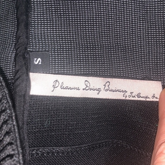 Pleasure Doing Business Black Bandage Rubber Like Crop Top Club/Festival/Concert - Picture 3 of 10